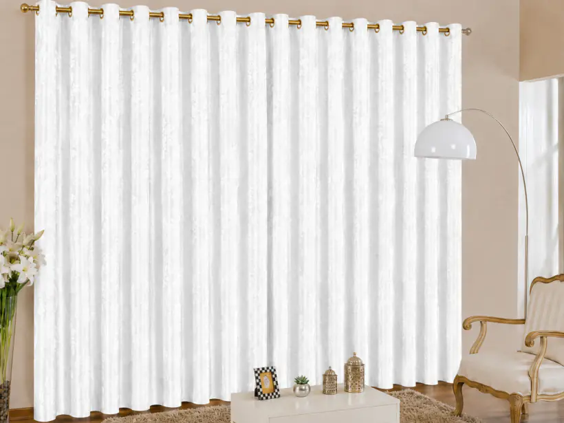 Cortina Casual na cor branco