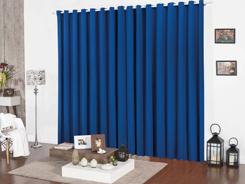 Cortina Fascinio na cor azul