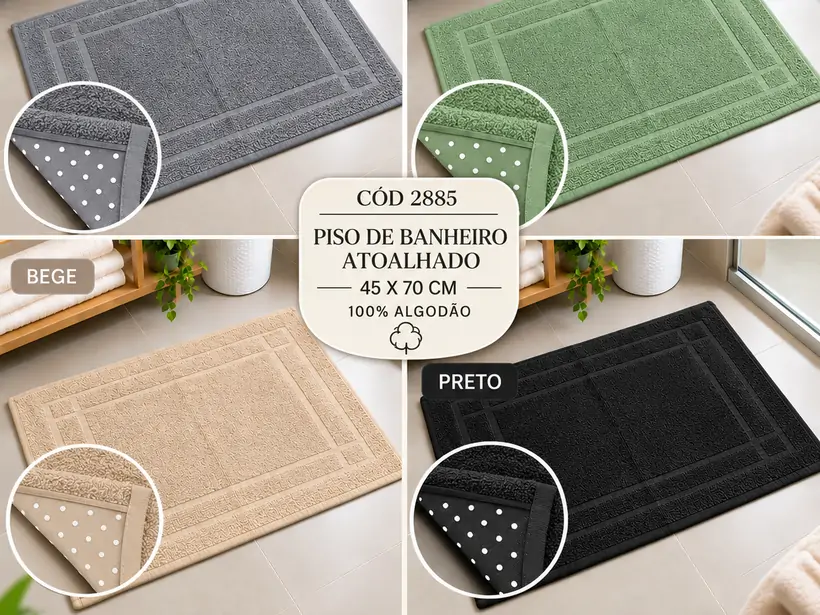PISO DE BANHEIRO ATOALHADO