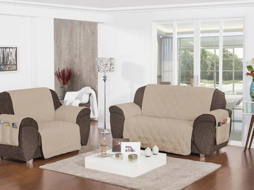 Protetor de Sofa Smaniotto na cor caqui